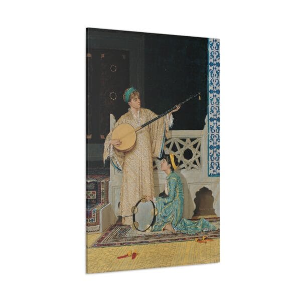 Osman Hamdi Bey İki Müzisyen Kanvas Tablo